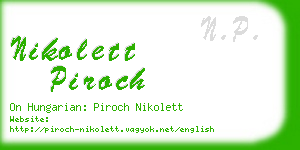 nikolett piroch business card